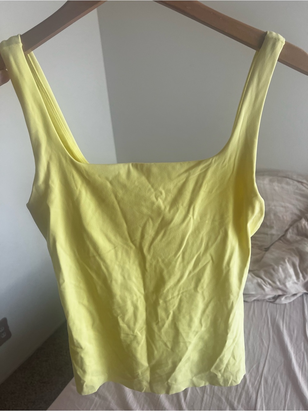 Nike Women's Lemon Yellow Square Neck Tank Top